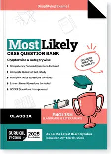 Gurukul By Oswal English (Language & Literature) Most Likely CBSE Question Bank for Class 9 Exam 2025 - Retail Maharaj