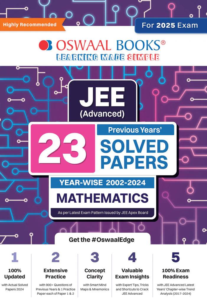 JEE Advanced 23 Years' Year-Wise Solved Papers (2002-2024) | Mathematics | For 2025 Exam - Retail Maharaj