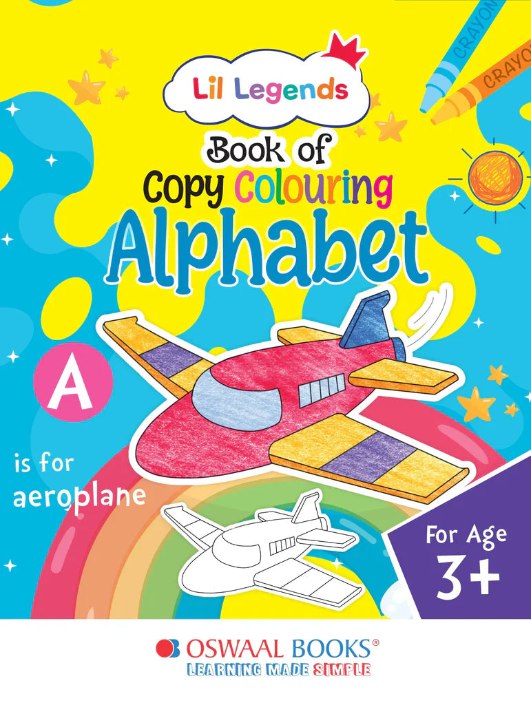 Lil Legends Book of Copy Colouring for kids,To Learn About English Alphabet, Age 3 + - Retail Maharaj