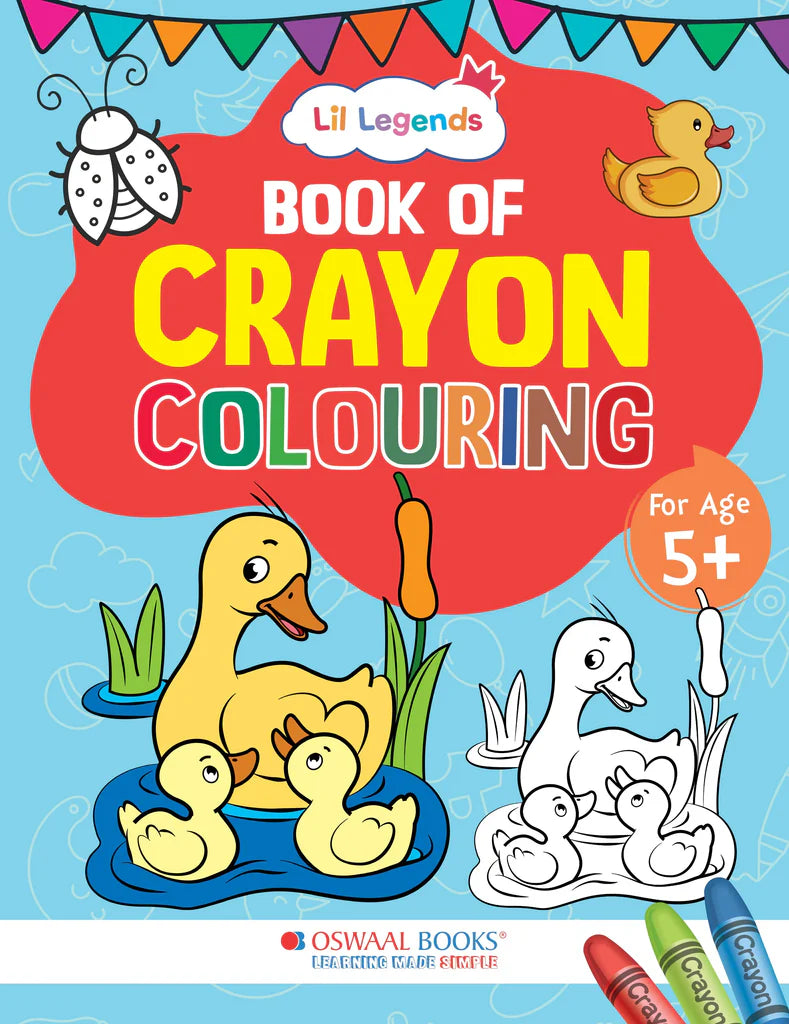 Lil Legends Creative Crayon Colouring Book For 5+ Year Old Kids | Creative Copy Colouring Activity Book - Retail Maharaj