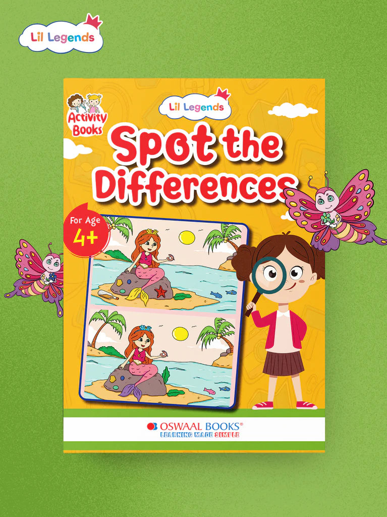 Lil Legends Interactive Learning: Spot the Difference Book for Kids Ages 4+ – Fun Puzzles to Boost Observation and Critical Thinking - Retail Maharaj