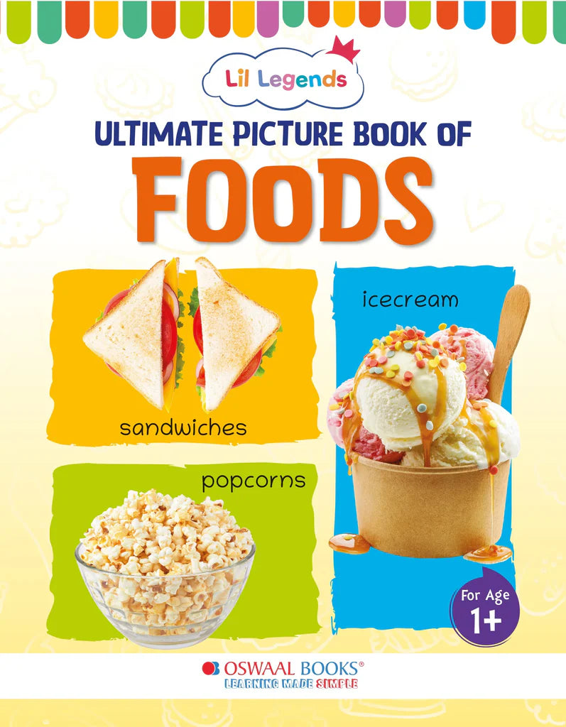 Lil Legends Picture Book for Kids, Age 1+, To learn about Foods - Retail Maharaj