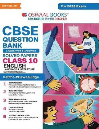 Oswaal CBSE Question Bank Class 10 English Language & Literature, Chapterwise and Topicwise Solved Papers For Board Exams 2025 - Retail Maharaj