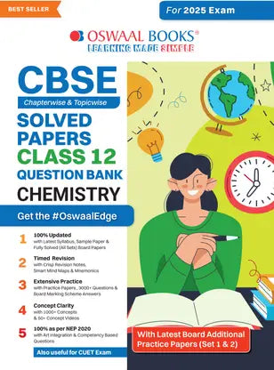 Oswaal CBSE Question Bank Class 12 Chemistry, Chapterwise and Topicwise Solved Papers For Board Exams 2025 - Retail Maharaj