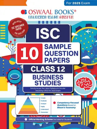 Oswaal ISC 10 Sample Question Papers Class 12 Business Studies For 2025 Exam - Retail Maharaj