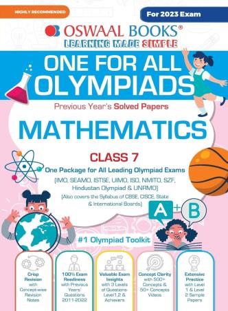 Oswaal One For All Olympiads Mathematics Class 7 - Retail Maharaj