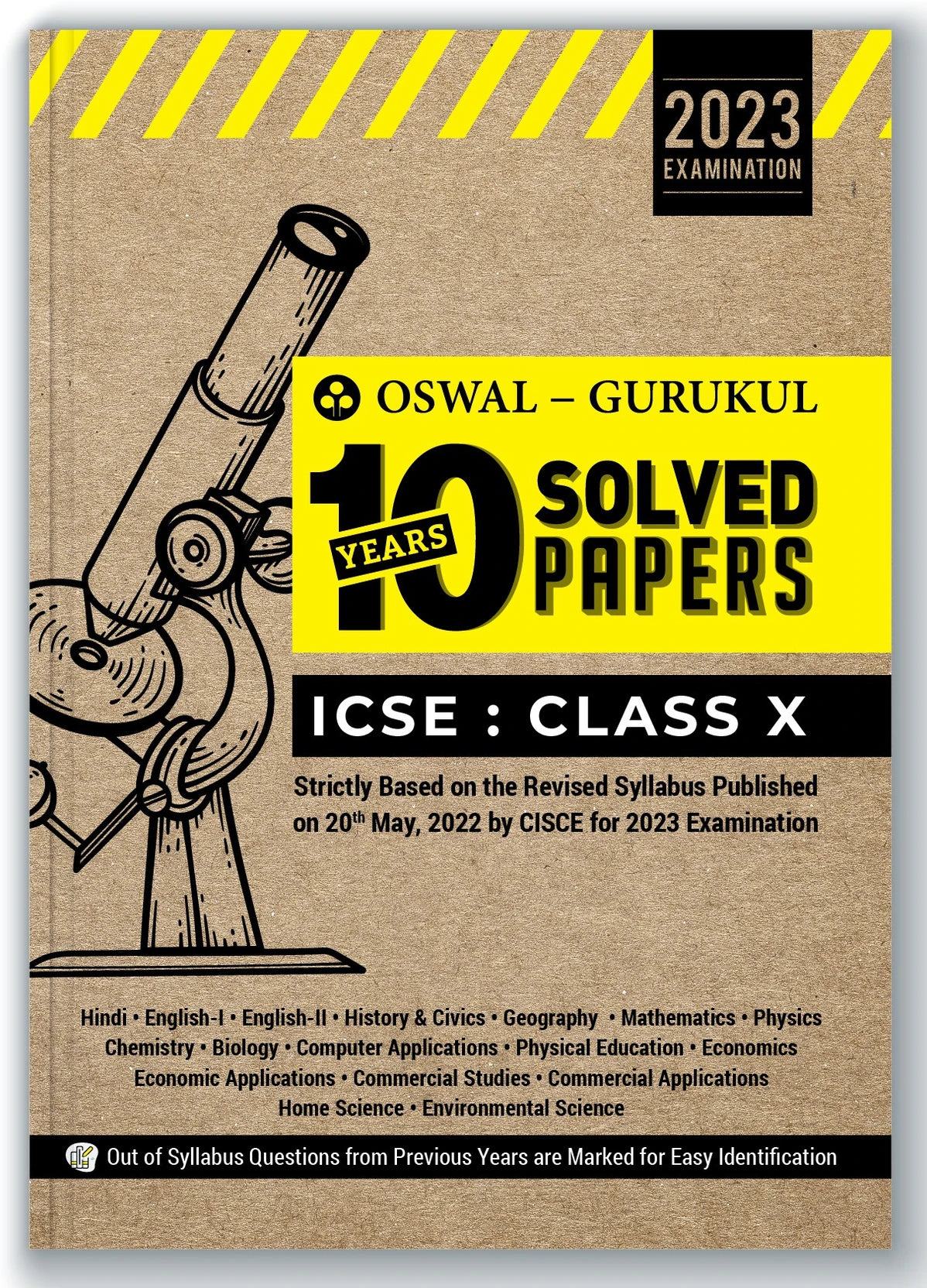 Oswal - Gurukul 10 Years Solved Papers for Icse Class 10 Exam 2023 - Retail Maharaj