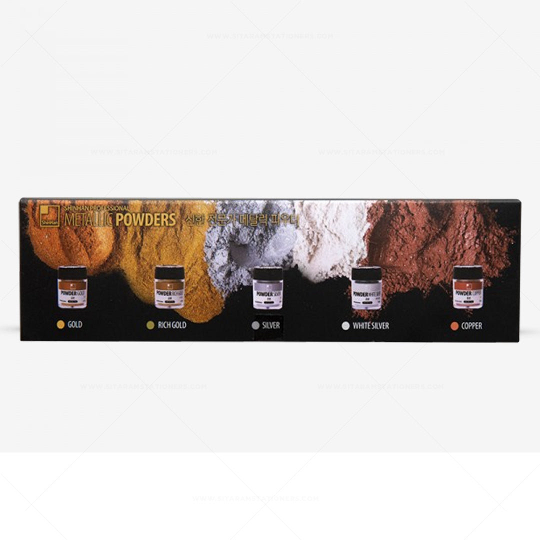 SHINHAN Professional Metallic Powder 30ml (15–20g) – Set of 5 - Retail Maharaj
