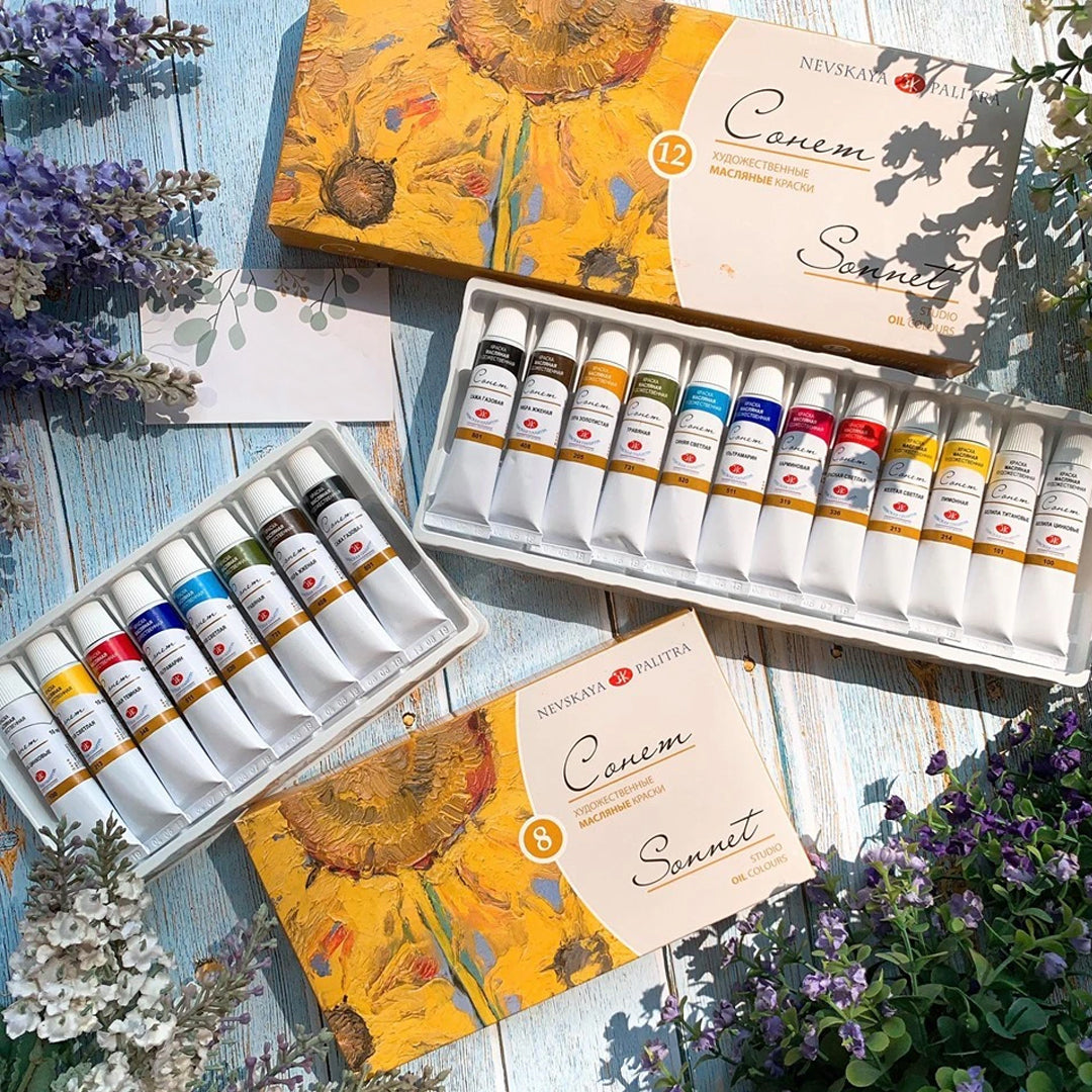 Sonnet Studio Oil Colours Set for Students and Beginner Artists - Retail Maharaj