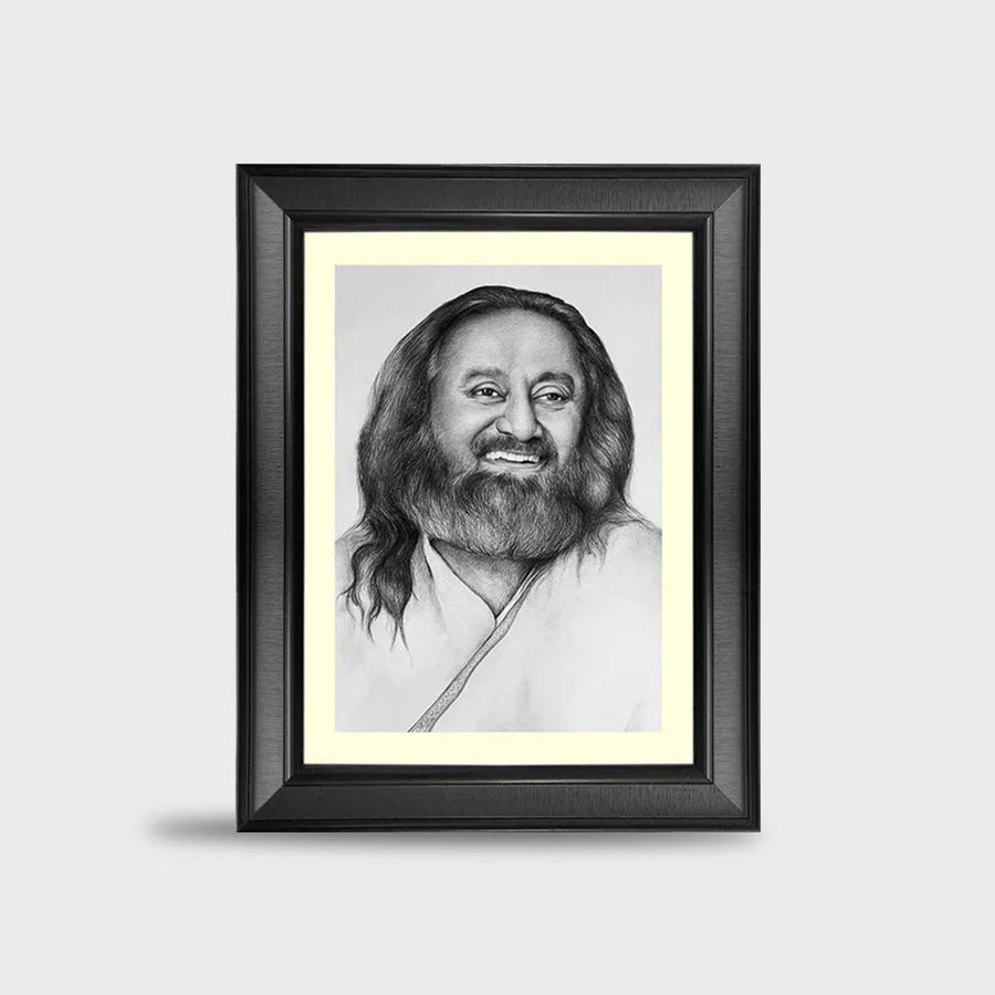 Charcoal Artwork of Gurudev – A3 Size (Pre-Order) - Retail Maharaj