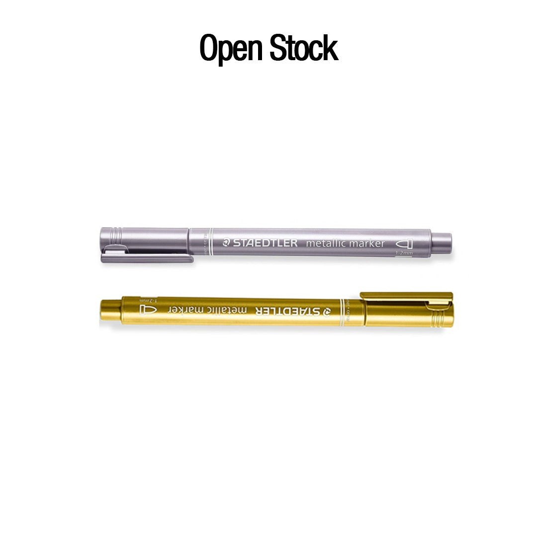 Staedtler Metallic Marker Open Stock Gold and Silver Decorative Pen - Retail Maharaj