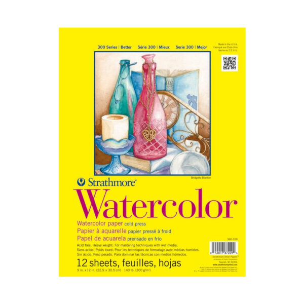 Strathmore 300 Series Watercolor Paper Pad 140lb Cold Press - Retail Maharaj