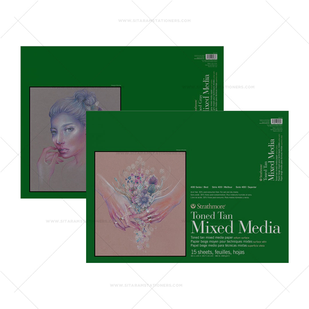 Strathmore 400 Series Toned Tan & Gray Mixed Media Paper Pad - Retail Maharaj