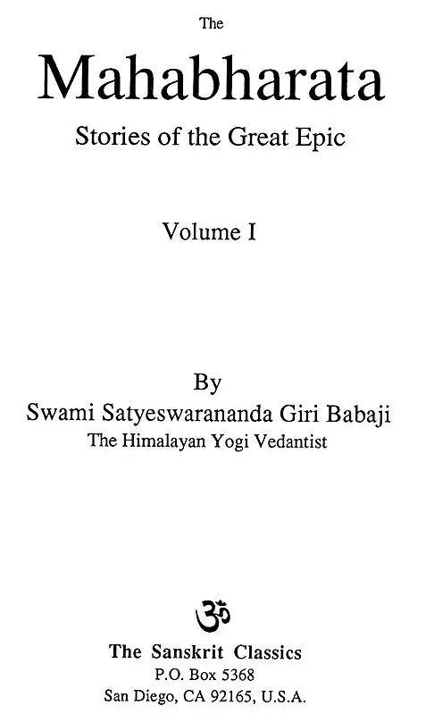 The Mahabharata- Stories of The Great Epic (Volume I) - Retail Maharaj