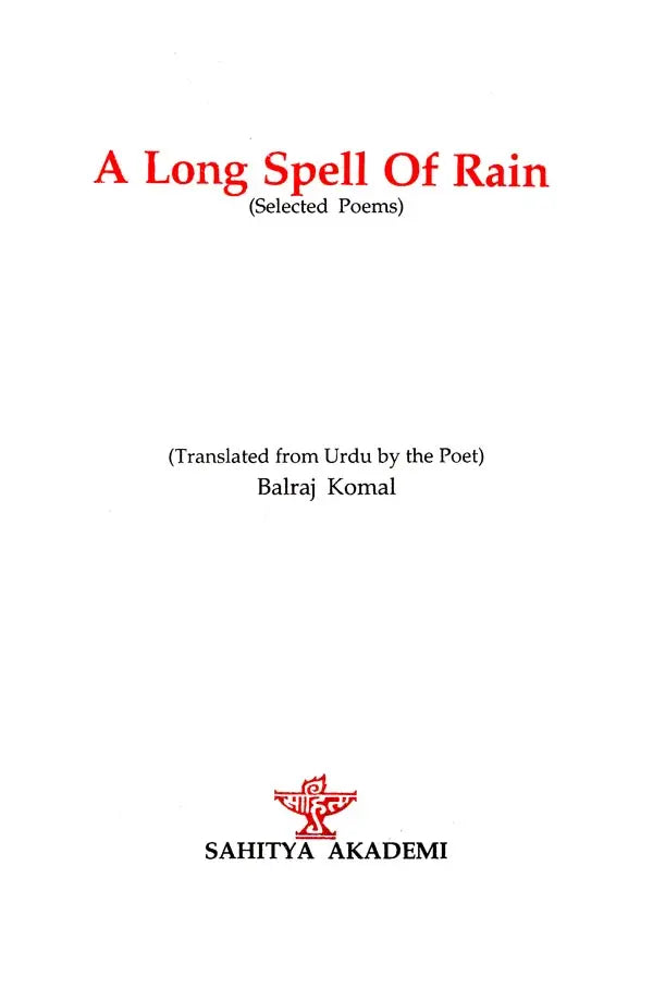 A Long Spell of Rain (Selected Poems) - Retail Maharaj