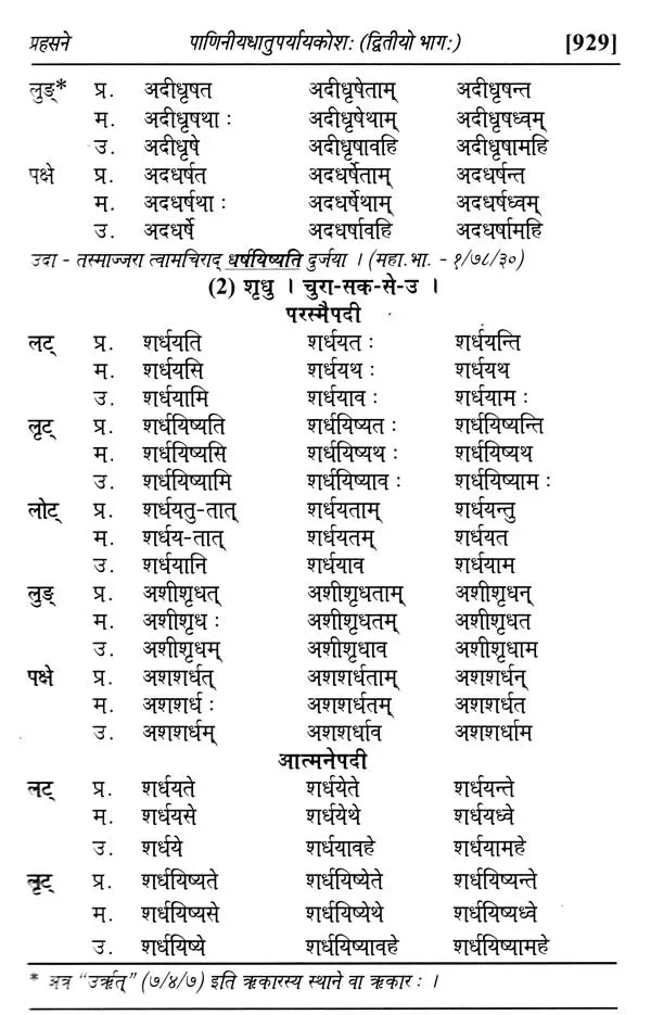Paniniyadhatuparyayakosah (A Dictionary of Synonyms of Paninian Verbs) (Set of 2 Volumes) - Retail Maharaj