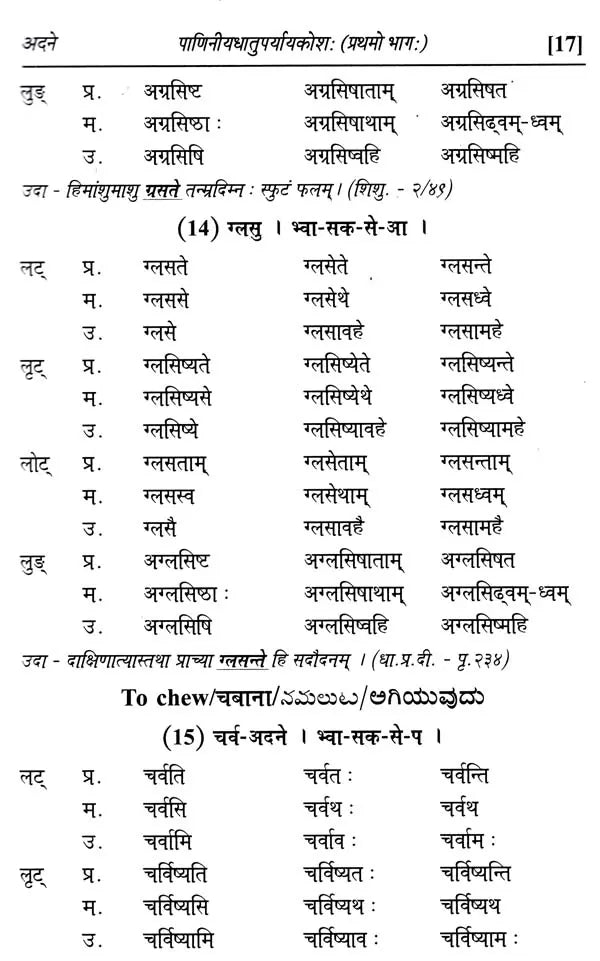 Paniniyadhatuparyayakosah (A Dictionary of Synonyms of Paninian Verbs) (Set of 2 Volumes) - Retail Maharaj