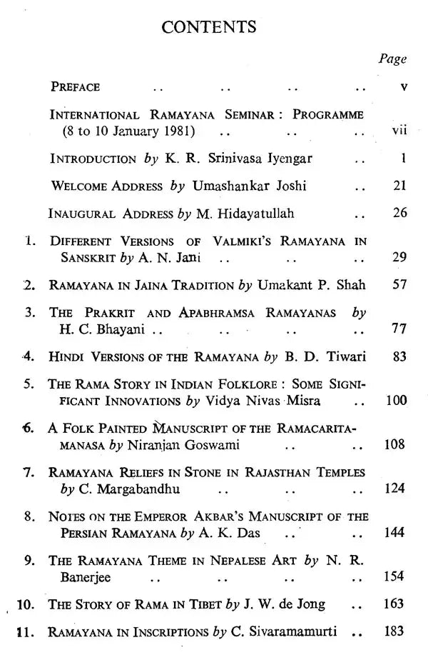 Asian Variations in Ramayana (Papers Presented at the International Seminar on 'Variations in Ramayana in Asia : Their Cultural, Social and Anthropological Significance' : New Delhi, January 1981) - Retail Maharaj