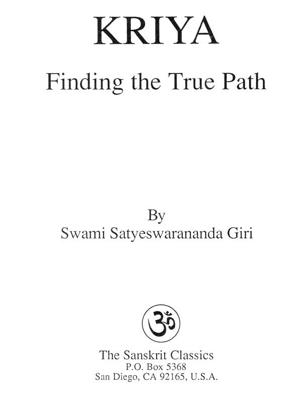Kriya- Finding the True Path - Retail Maharaj