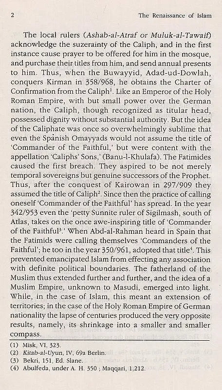 The Renaissance of Islam: Translated from the German of Adam Mez - Retail Maharaj