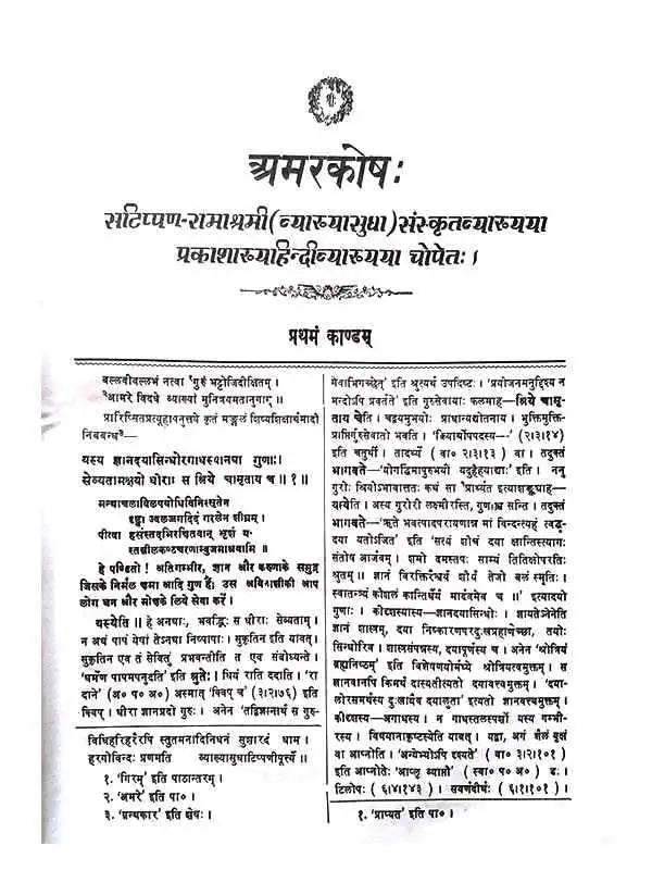 अमरकोष: Namalinganusasana Amarkosa - Retail Maharaj