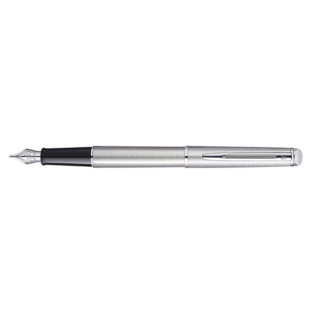 Waterman Hemisphere Stainless Steel Chrome Trim Fountain Pen - Retail Maharaj