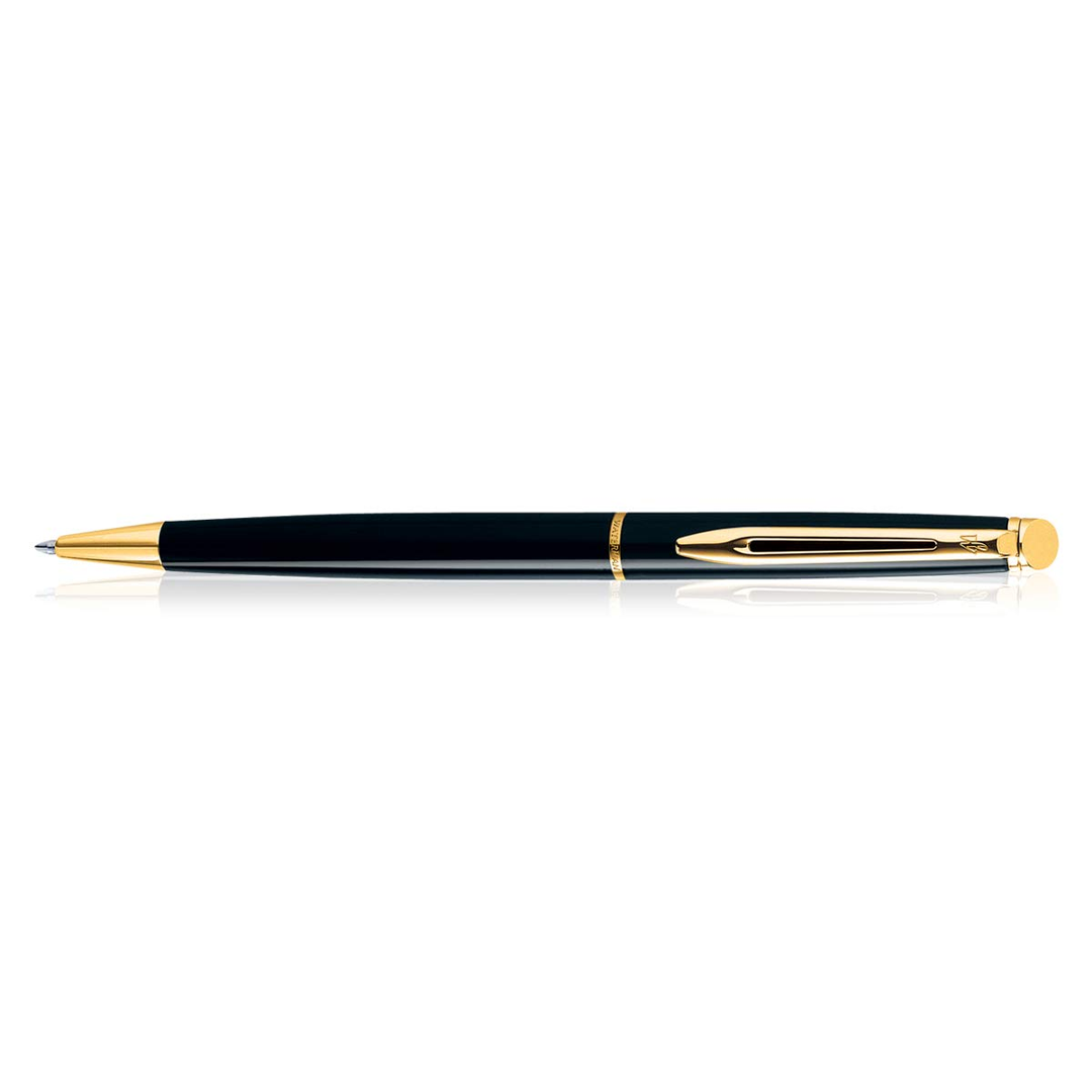 Waterman Hemisphere Mars Black Gold Trim Ball Pen - Retail Maharaj