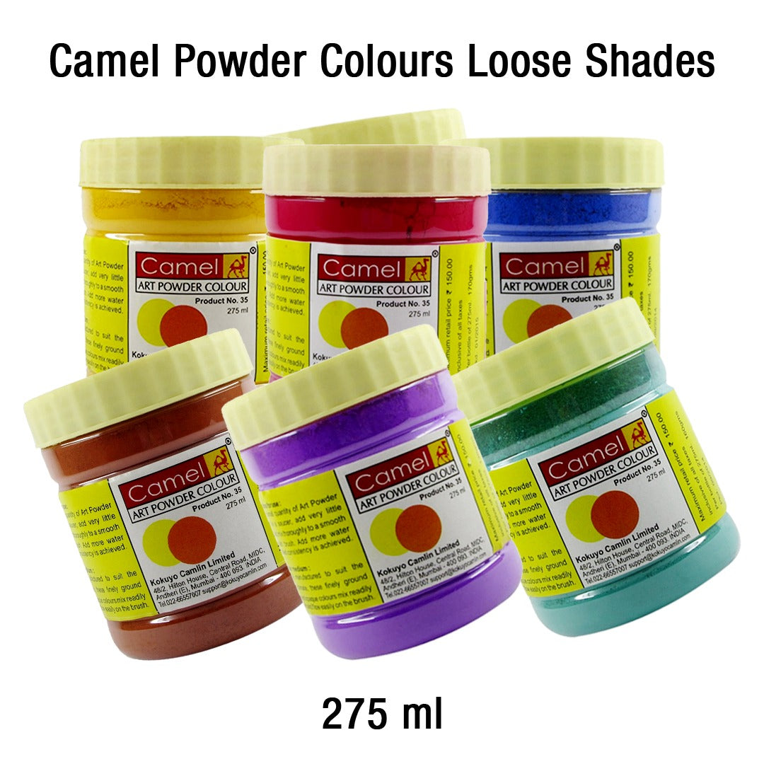 Camel Powder Colours Open Stock 275ml Art Colour Range - Retail Maharaj
