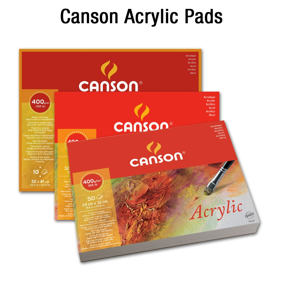 Canson Acrylic Pads Open Stock – 400 GSM Cold Pressed Paper - Retail Maharaj