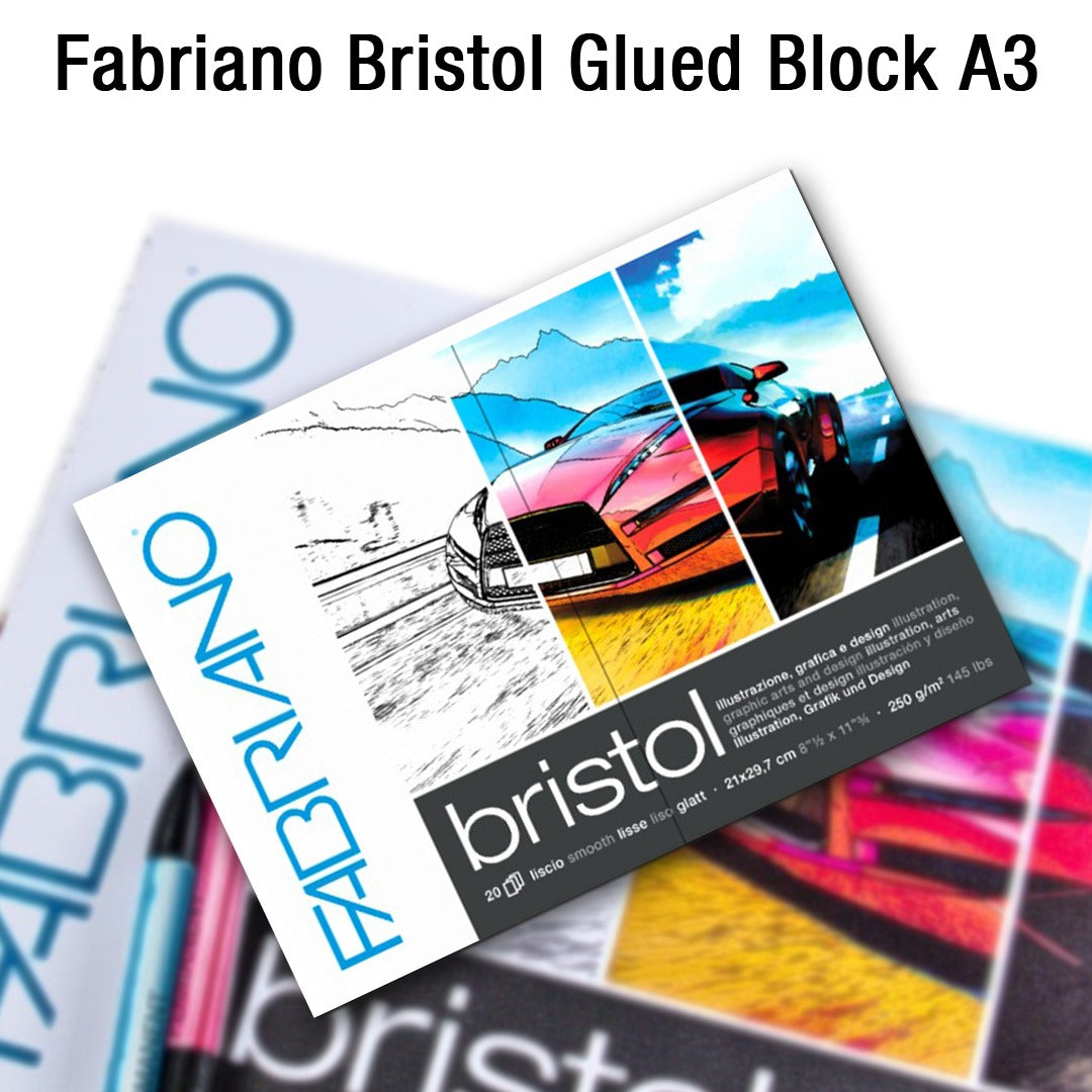 Fabriano Bristol Ultra Smooth Glued Drawing Block A3 250 GSM - Retail Maharaj
