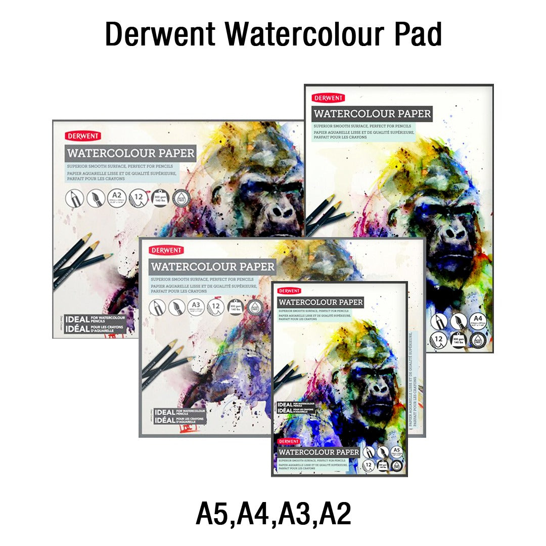 Derwent Watercolour Pad Heavyweight Acid Free Paper 300 GSM - Retail Maharaj