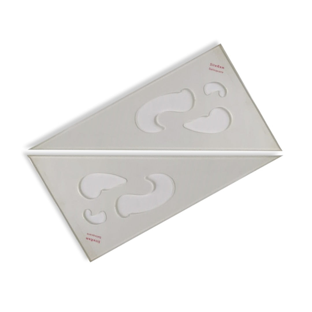 Retail Maharaj Non Adjustable Set Square Drafting Rulers Set - Retail Maharaj