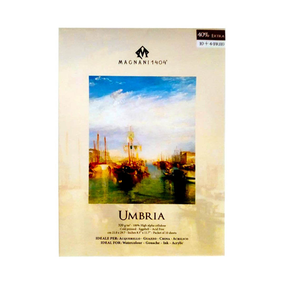 Magnani Umbria Rough Texture Watercolour Paper Cut Pack 320 GSM Open Stock - Retail Maharaj
