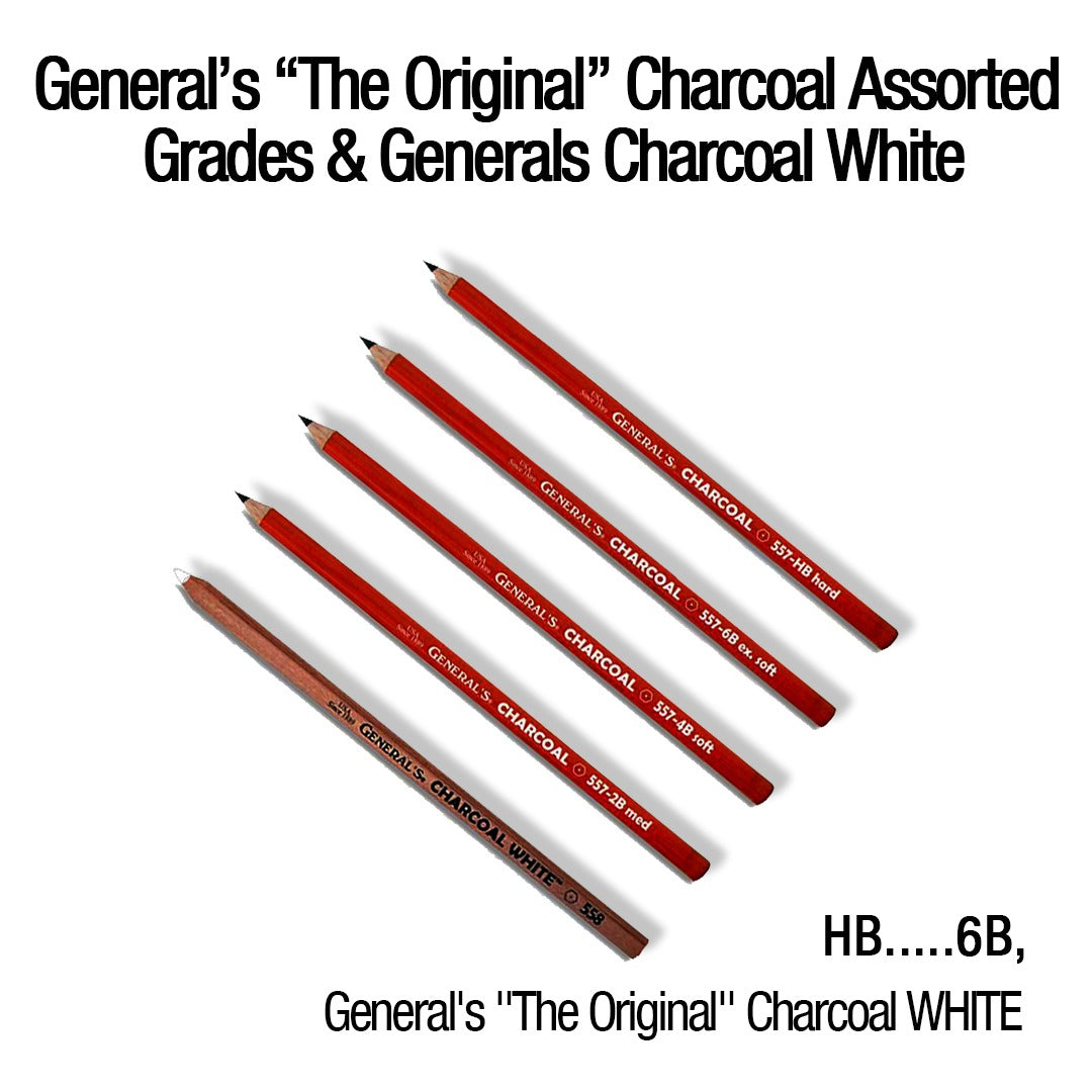 General’s “The Original” Charcoal Pencils – Assorted Grades & White - Retail Maharaj