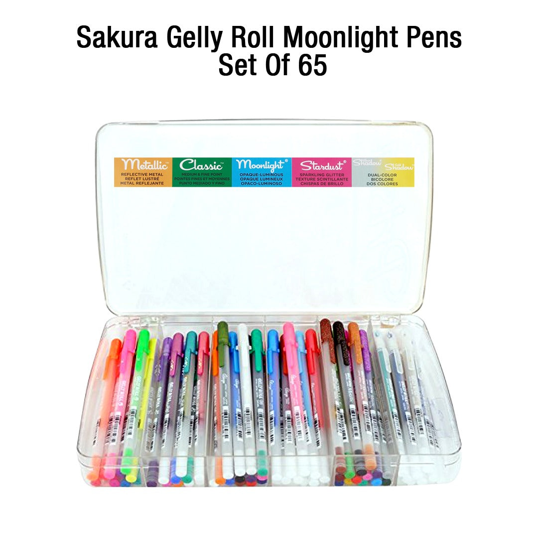 Sakura Gelly Roll Sumo Jelly Pens Assorted Set of 65 in Artbin Box - Retail Maharaj
