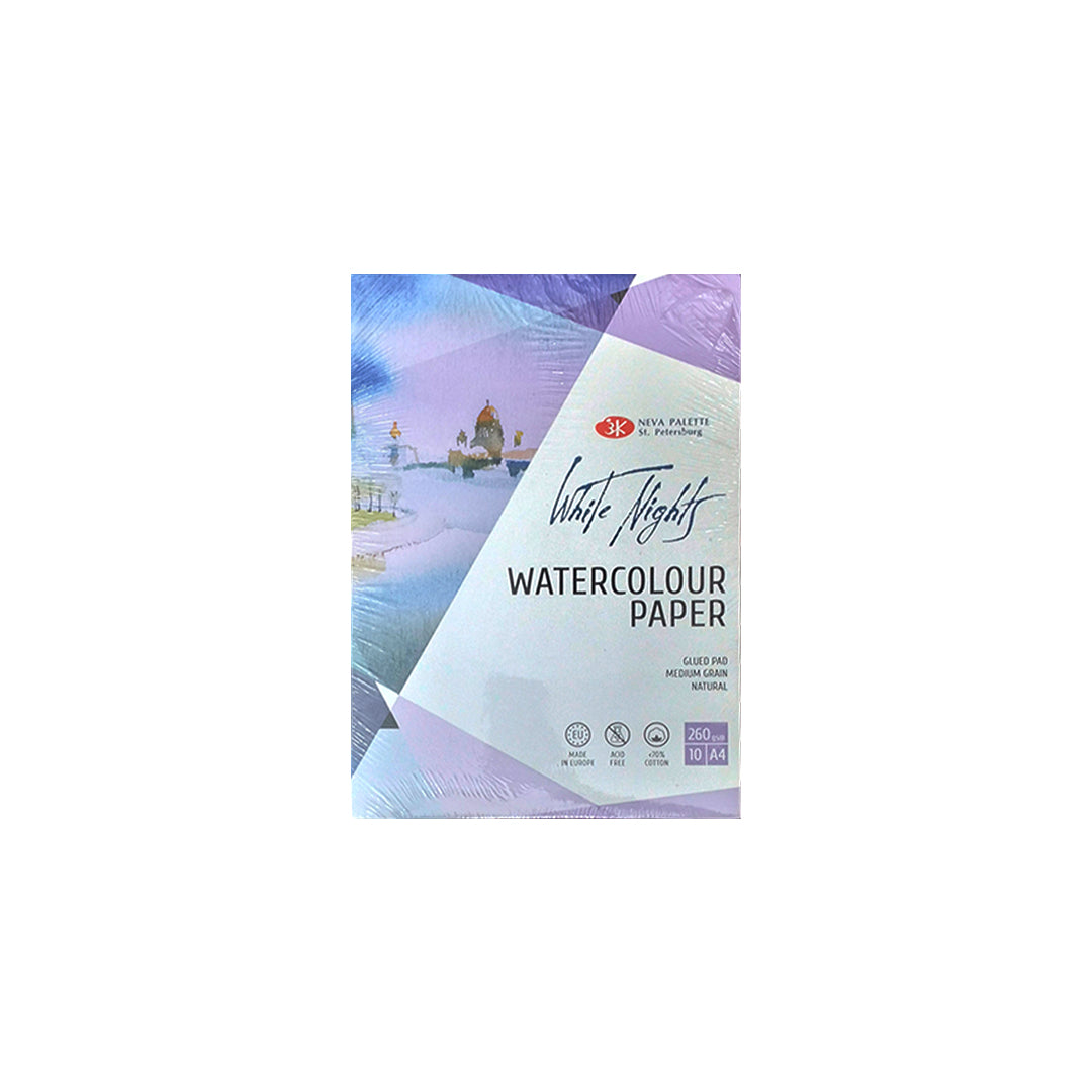White Nights Watercolour Paper Pads 260 GSM 70% cotton - Retail Maharaj