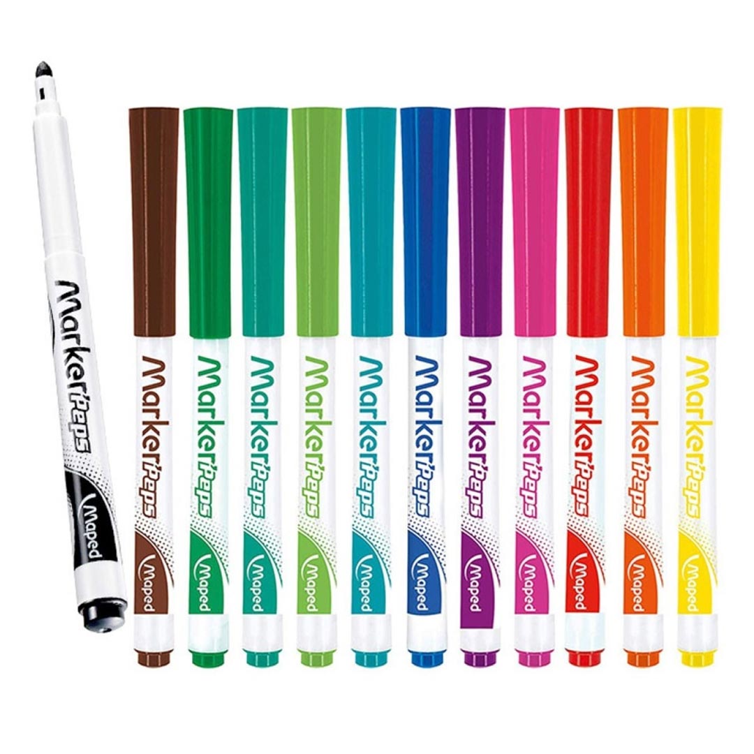 Maped Dry Erase Whiteboard Markers Multicolour Set - Retail Maharaj