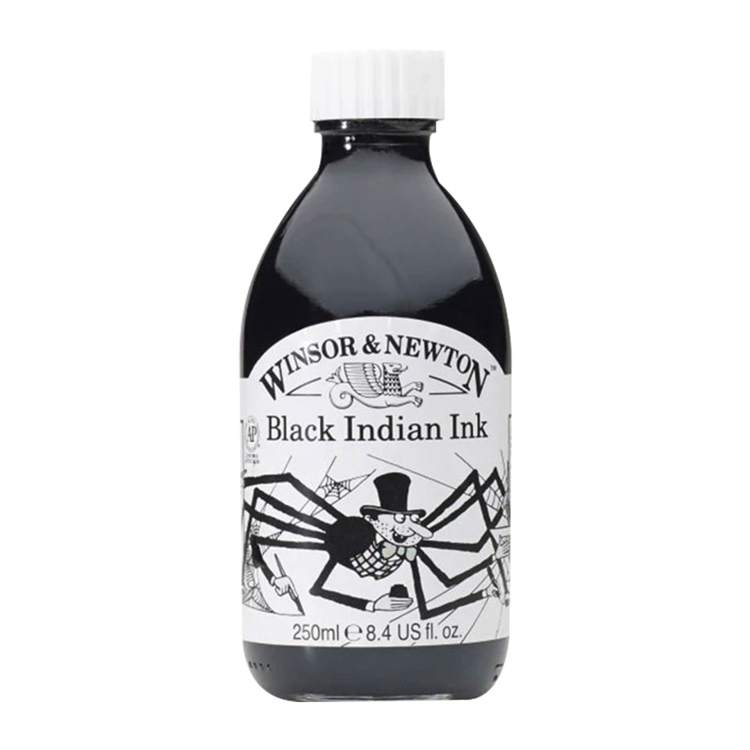 Winsor & Newton Black Indian Ink 30ml & 250ml - Retail Maharaj