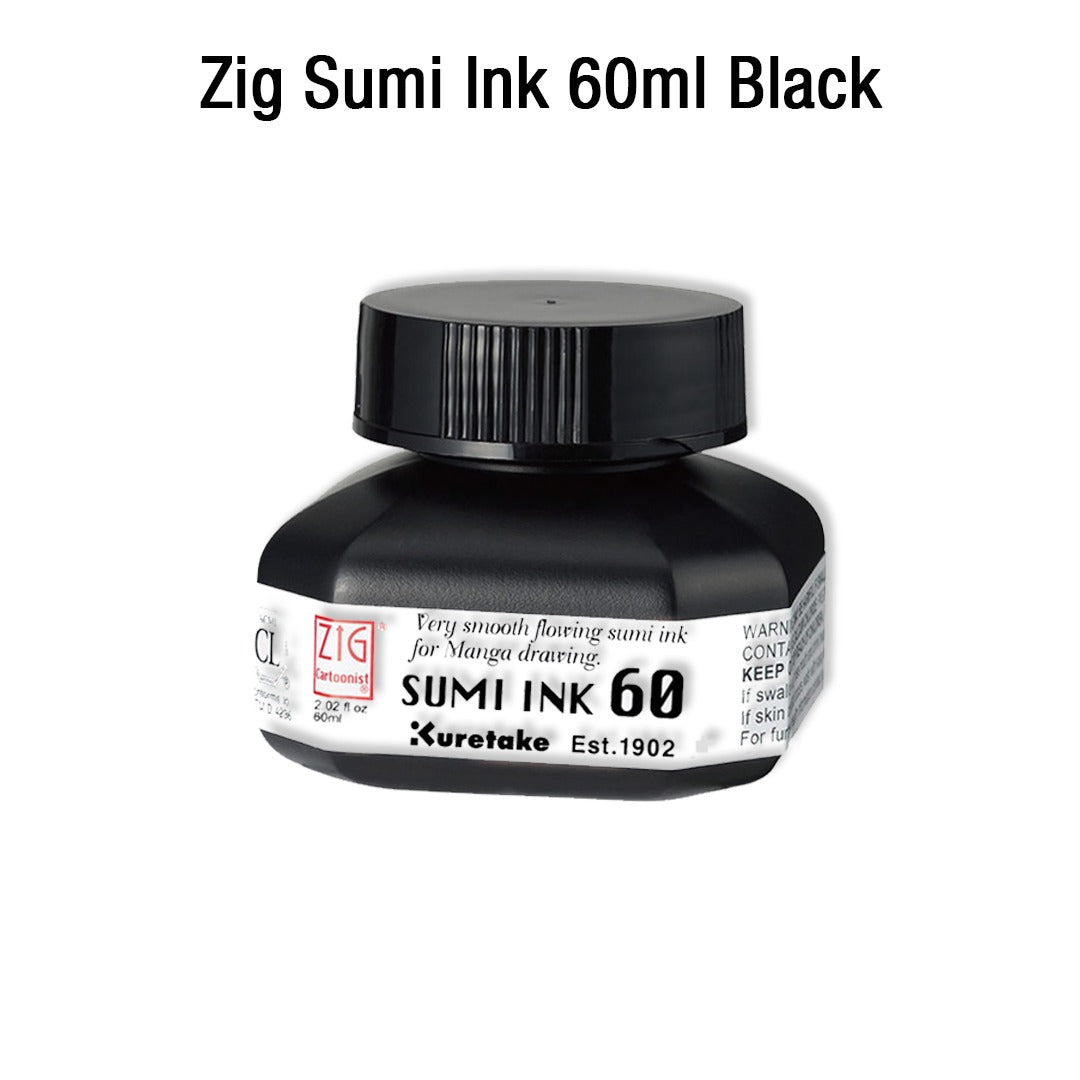 Zig Sumi Ink Black 60ml - Retail Maharaj
