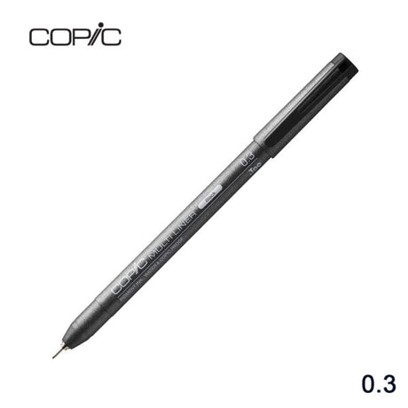 Copic Multiliner Black Pigment Ink Fineliner Pen for Illustration and Technical Drawing - Retail Maharaj