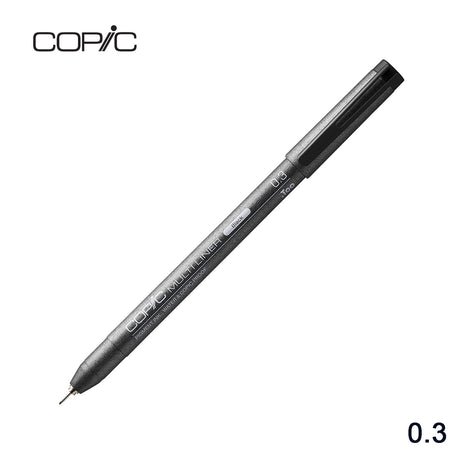 Copic Multiliner Black Pigment Ink Fineliner Pen for Illustration and Technical Drawing - Retail Maharaj