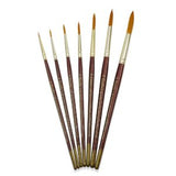 Camlin Synthetic Gold Hair Brush Set of 7 – Round & Flat Brushes - Retail Maharaj