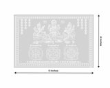 Arkam Lakshmi Ganesh Saraswati Yantra/ Laxmi Ganesh Saraswati ka Panna/ Laxmi Ganesh Saraswati Copper Photo - Silver Plated Copper (Size: 4 x 6 inches, Silver) - Retail Maharaj