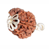ARKAM Ganesh Rudraksha Certified/ Original Nepali Ganesh Rudraksh/ Natural Ganesh Rudraksha with Silver Pendant (Brown) with Certificate and Puja Instructions - Retail Maharaj