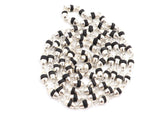 Arkam Black Tulsi Mala with Silver Capping/ Silver Tulsi Mala for Men and Women/ Tulsi mala Silver Cap Original (Size: 3mm, Length: 24 inches) - Retail Maharaj