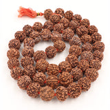Arkam 5 mukhi Rudraksh Kantha Certified/ Rudraksha Kantha for wearing and worship/ Rudraksh Mala Big/ Five faced Rudraksh Kantha Mala (Size: 18-22mm, Length: 35inches, Beads: 54+1) - Retail Maharaj