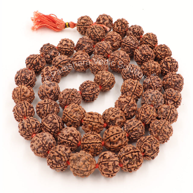 Arkam 5 mukhi Rudraksh Kantha Certified/ Rudraksha Kantha for wearing and worship/ Rudraksh Mala Big/ Five faced Rudraksh Kantha Mala (Size: 18-22mm, Length: 35inches, Beads: 54+1) - Retail Maharaj