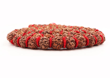 Arkam 5 mukhi Rudraksh Kantha Certified/ Rudraksha Kantha for wearing and worship/ Rudraksh Mala Big/ Five faced Rudraksh Kantha Mala with Padding (Size: 18-22mm, Length: 75inches, Beads: 108+1) - Retail Maharaj