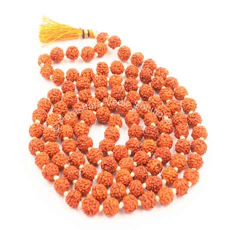 Arkam Rudraksha Mala/ Natural Rudraksh Mala/ Original Rudraksha mala/ Rudraksha Mala for men and women/ 7mm Rudraksha Rosary (Size: 7mm, Beads: 108+1) - Retail Maharaj