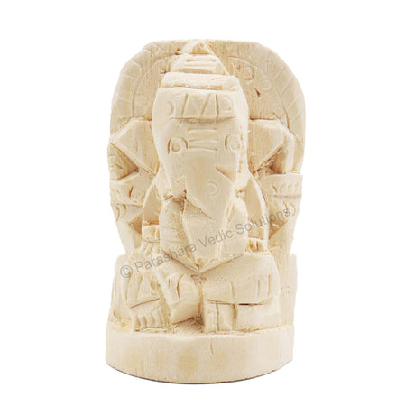 ARKAM Shwetark Ganpati/ Shvetark Ganapati/ Shwetarka Ganesh/ Shwetark Idol/ Aakwood Ganesh/ Aak Ganesha (Height: 2.5 inches, Color: Off White) - Retail Maharaj